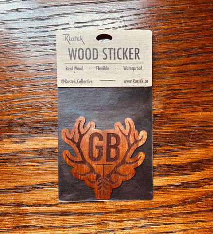 Wood GB Antler Sticker