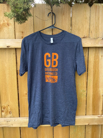 GB Logo Tee- Navy/Orange